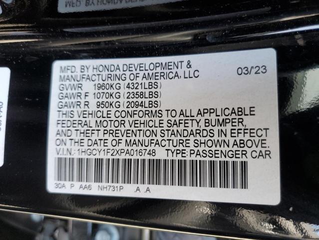 Photo 11 VIN: 1HGCY1F2XPA016748 - HONDA ACCORD LX 