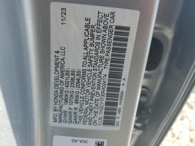 Photo 11 VIN: 1HGCY1F30RA024174 - HONDA ACCORD EX 