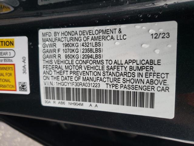 Photo 11 VIN: 1HGCY1F30RA031223 - HONDA ACCORD EX 