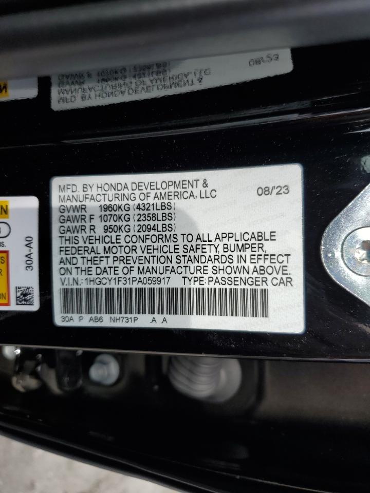 Photo 11 VIN: 1HGCY1F31PA059917 - HONDA ACCORD 