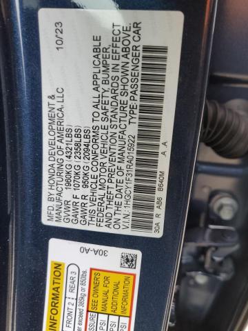 Photo 11 VIN: 1HGCY1F31RA015922 - HONDA ACCORD 