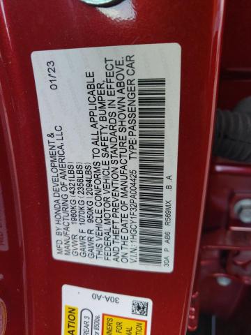 Photo 11 VIN: 1HGCY1F32PA004425 - HONDA ACCORD 