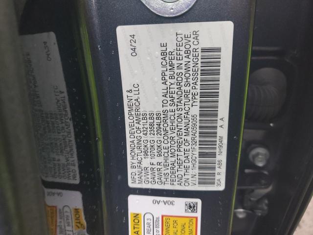 Photo 12 VIN: 1HGCY1F32RA059055 - HONDA ACCORD EX 