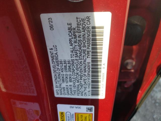 Photo 11 VIN: 1HGCY1F33PA040916 - HONDA ACCORD EX 