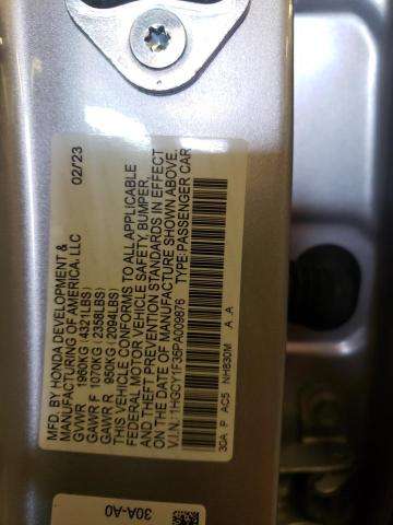 Photo 11 VIN: 1HGCY1F35PA009876 - HONDA ACCORD EX 