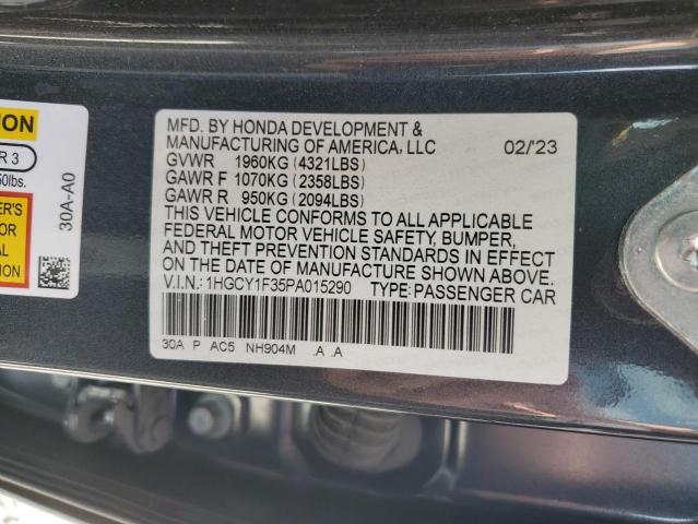 Photo 12 VIN: 1HGCY1F35PA015290 - HONDA ACCORD 