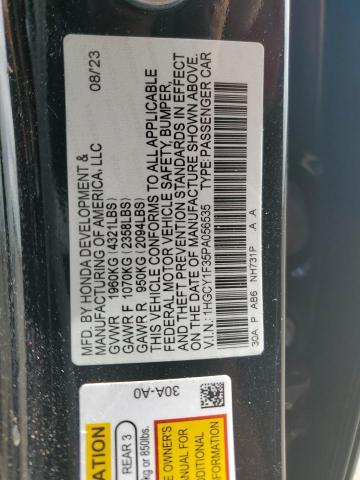 Photo 11 VIN: 1HGCY1F35PA056535 - HONDA ACCORD EX 