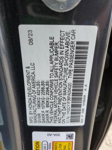 Photo 11 VIN: 1HGCY1F36PA054020 - HONDA ACCORD EX 