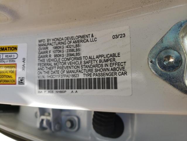 Photo 12 VIN: 1HGCY1F37PA018823 - HONDA ACCORD EX 