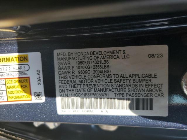 Photo 11 VIN: 1HGCY1F37PA053751 - HONDA ACCORD 