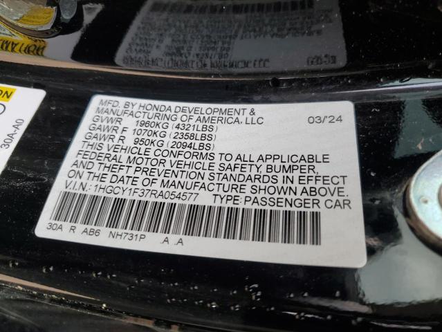 Photo 11 VIN: 1HGCY1F37RA054577 - HONDA ACCORD EX 