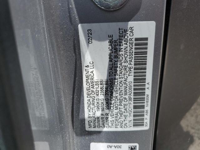 Photo 11 VIN: 1HGCY1F38PA006910 - HONDA ACCORD 