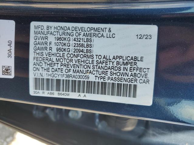 Photo 11 VIN: 1HGCY1F38RA030059 - HONDA ACCORD EX 