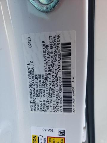 Photo 11 VIN: 1HGCY1F39PA010738 - HONDA ACCORD 