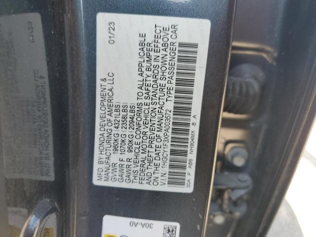 Photo 11 VIN: 1HGCY1F3XPA003572 - HONDA ACCORD EX 