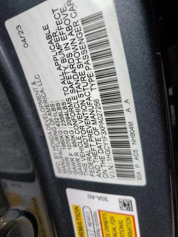 Photo 11 VIN: 1HGCY1F3XPA027256 - HONDA ACCORD EX 