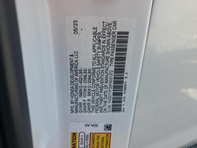 Photo 12 VIN: 1HGCY1F3XPA031372 - HONDA ACCORD EX 