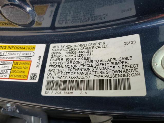 Photo 11 VIN: 1HGCY1F3XPA032750 - HONDA ACCORD EX 