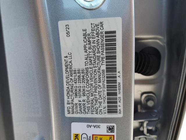 Photo 12 VIN: 1HGCY1F3XPA032988 - HONDA ACCORD EX 