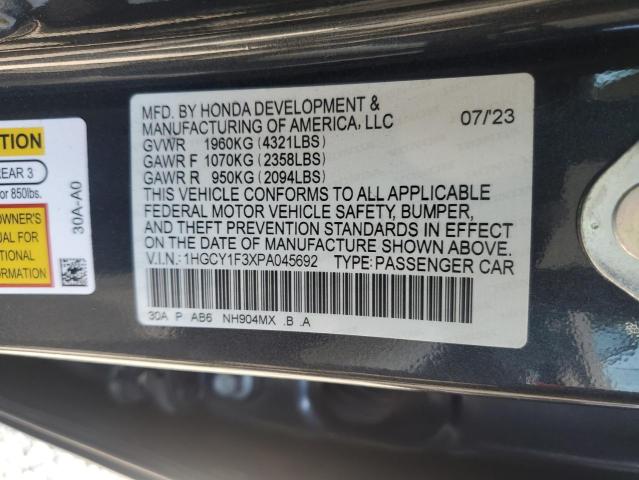 Photo 11 VIN: 1HGCY1F3XPA045692 - HONDA ACCORD EX 