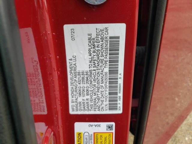 Photo 11 VIN: 1HGCY1F3XPA050066 - HONDA ACCORD 