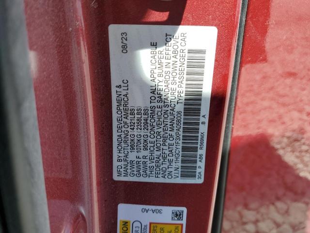 Photo 11 VIN: 1HGCY1F3XPA058006 - HONDA ACCORD EX 