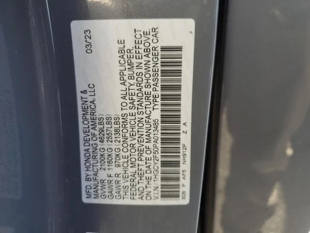 Photo 11 VIN: 1HGCY2F50PA013485 - HONDA ACCORD HYB 