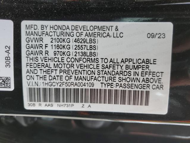 Photo 11 VIN: 1HGCY2F50RA004109 - HONDA ACCORD 