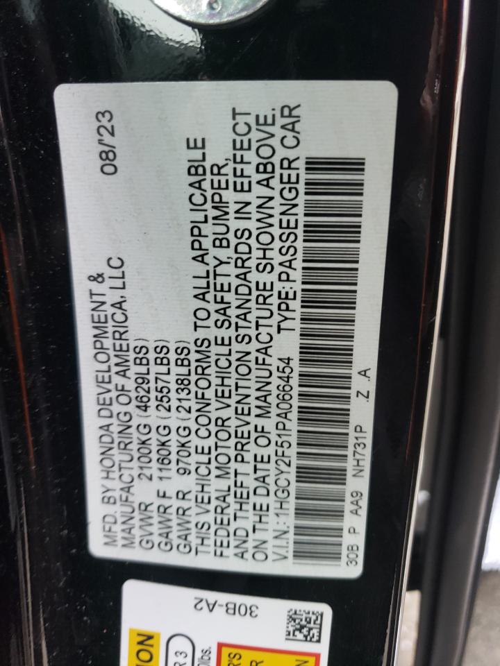 Photo 12 VIN: 1HGCY2F51PA066454 - HONDA ACCORD 