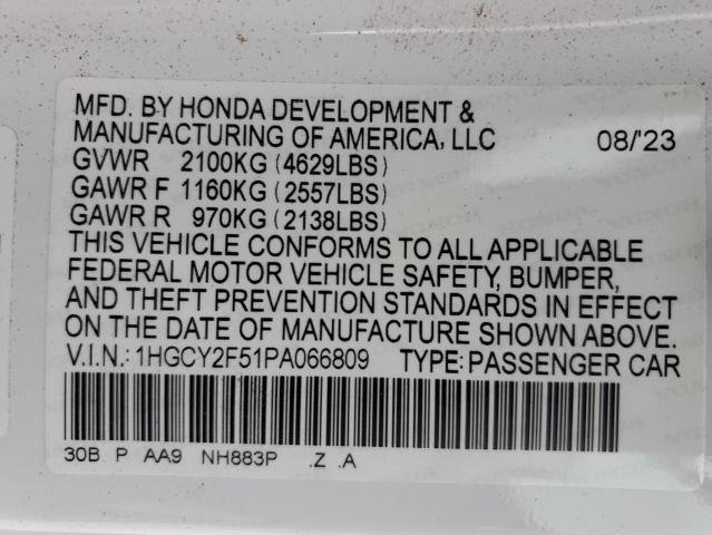 Photo 11 VIN: 1HGCY2F51PA066809 - HONDA ACCORD 