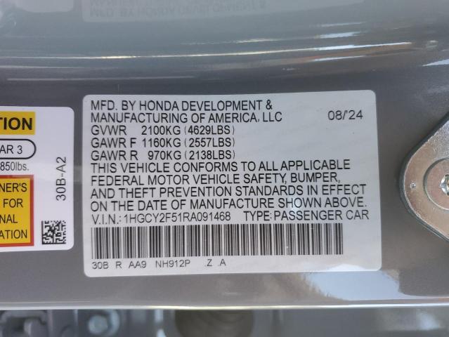 Photo 11 VIN: 1HGCY2F51RA091468 - HONDA ACCORD HYB 