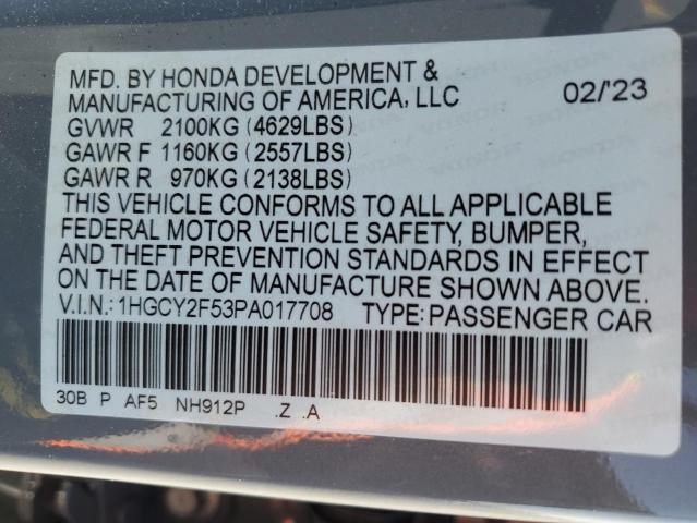 Photo 11 VIN: 1HGCY2F53PA017708 - HONDA ACCORD HYB 