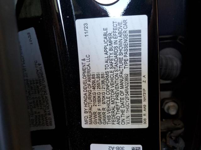 Photo 11 VIN: 1HGCY2F54RA023892 - HONDA ACCORD EX 