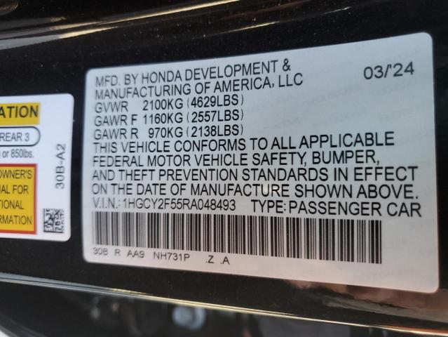 Photo 12 VIN: 1HGCY2F55RA048493 - HONDA ACCORD HYB 