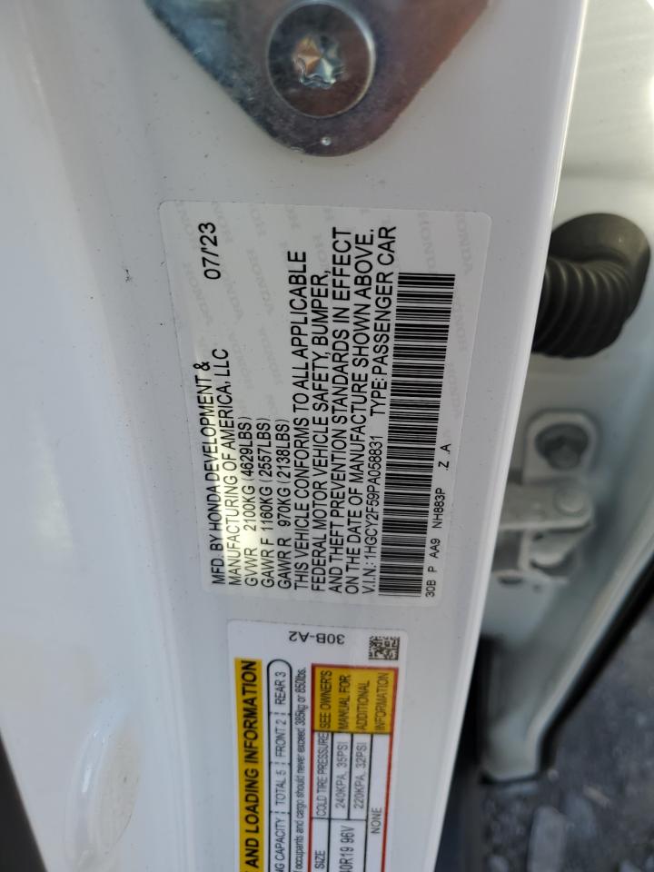 Photo 11 VIN: 1HGCY2F59PA058831 - HONDA ACCORD 