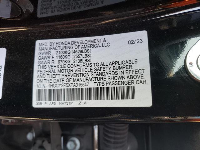 Photo 11 VIN: 1HGCY2F5XPA015647 - HONDA ACCORD 