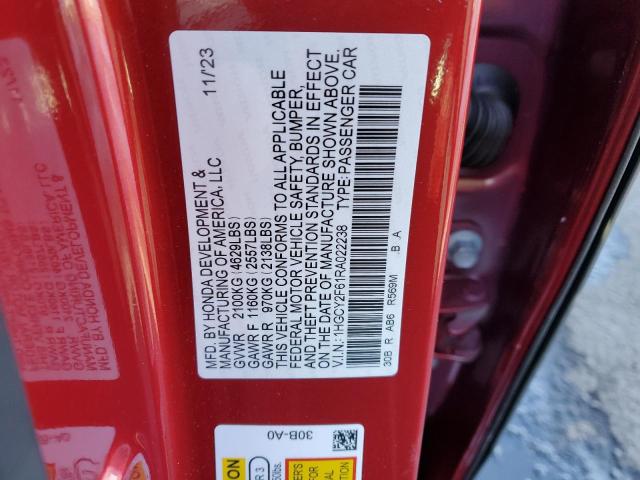 Photo 11 VIN: 1HGCY2F61RA022238 - HONDA ACCORD 