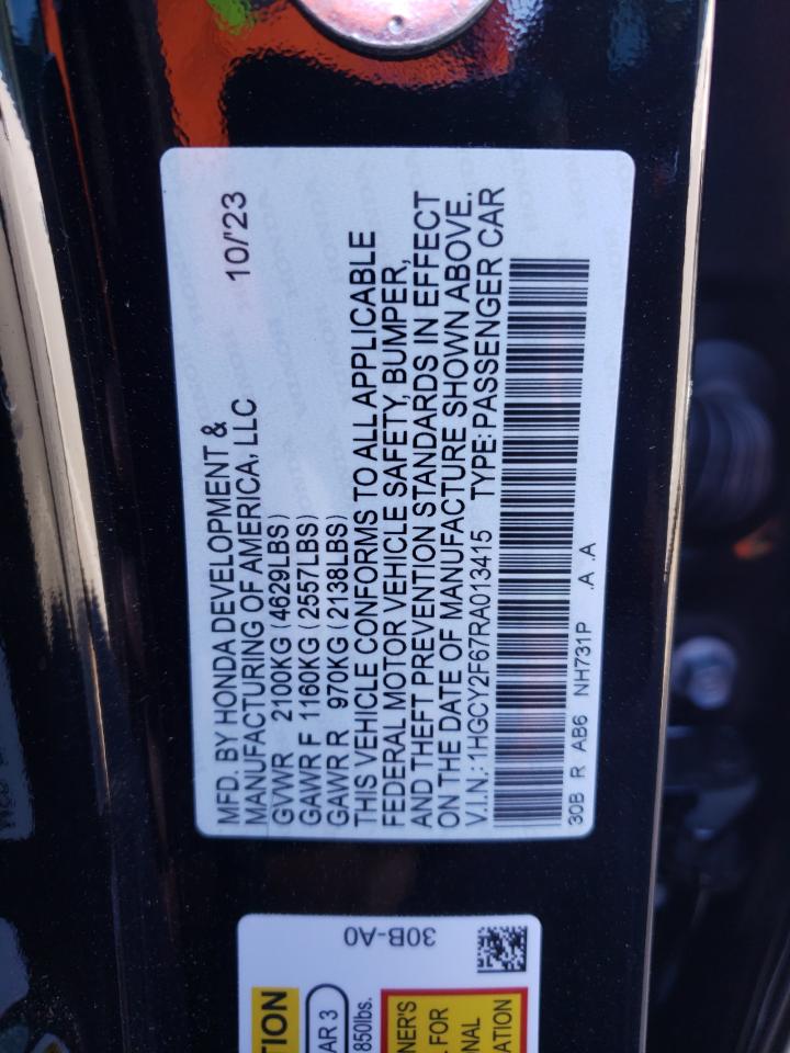 Photo 11 VIN: 1HGCY2F67RA013415 - HONDA ACCORD 