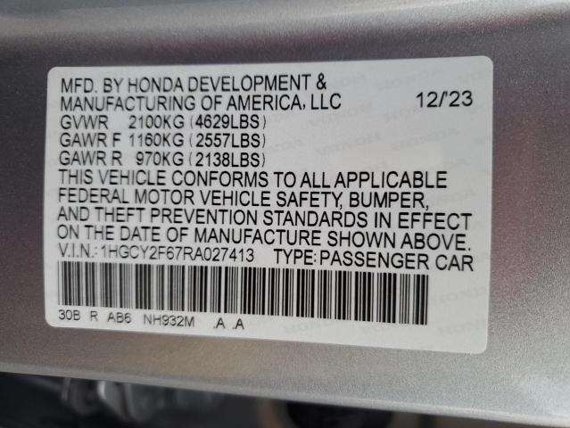 Photo 11 VIN: 1HGCY2F67RA027413 - HONDA ACCORD HYB 