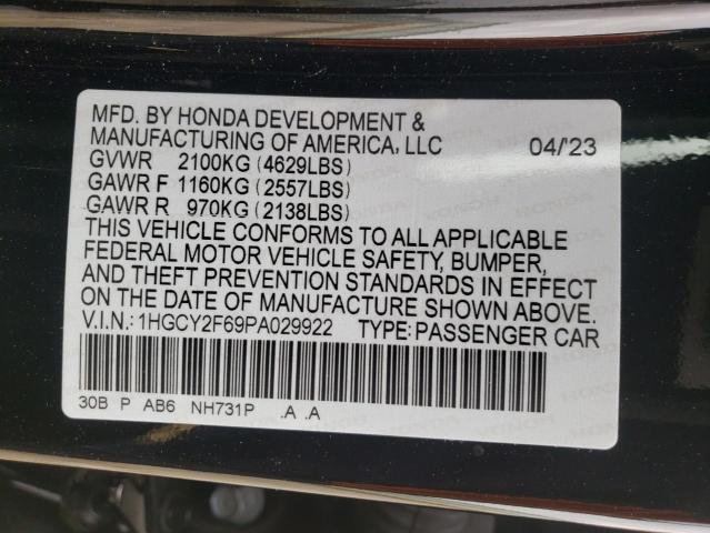 Photo 11 VIN: 1HGCY2F69PA029922 - HONDA ACCORD HYB 