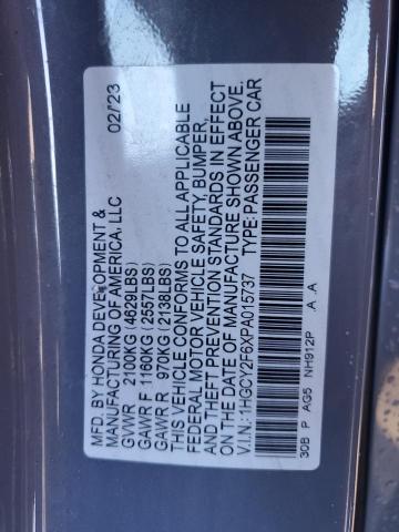 Photo 11 VIN: 1HGCY2F6XPA015737 - HONDA ACCORD 