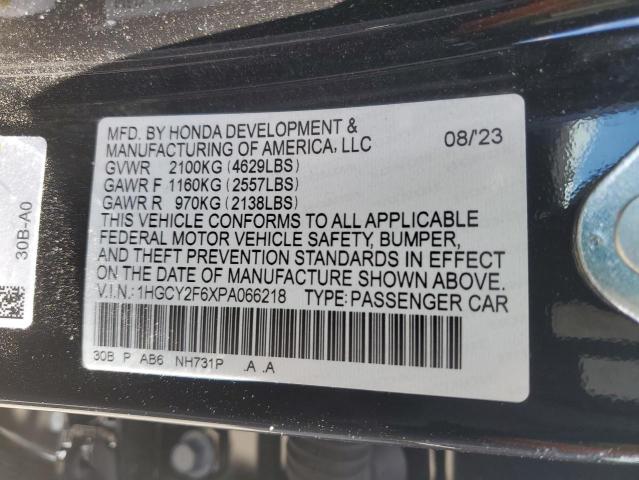 Photo 11 VIN: 1HGCY2F6XPA066218 - HONDA ACCORD HYB 