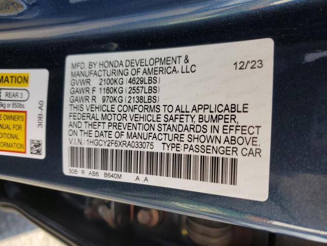 Photo 11 VIN: 1HGCY2F6XRA033075 - HONDA ACCORD HYB 