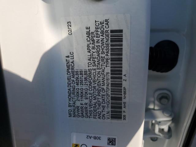 Photo 11 VIN: 1HGCY2F70PA016176 - HONDA ACCORD 