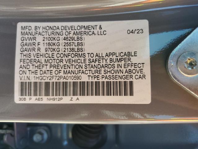 Photo 11 VIN: 1HGCY2F72PA010590 - HONDA ACCORD HYB 