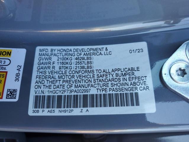 Photo 12 VIN: 1HGCY2F73PA002997 - HONDA ACCORD HYB 