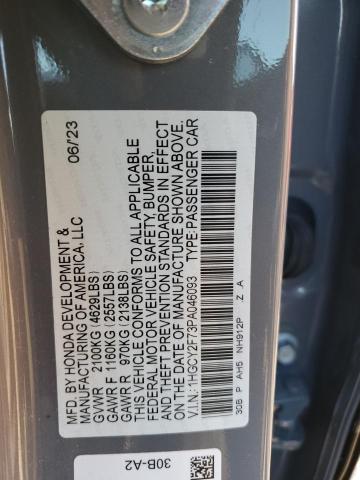 Photo 11 VIN: 1HGCY2F73PA046093 - HONDA ACCORD 