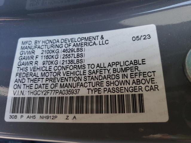 Photo 11 VIN: 1HGCY2F77PA035937 - HONDA ACCORD 