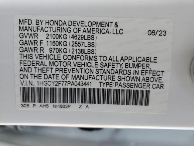 Photo 11 VIN: 1HGCY2F77PA043441 - HONDA ACCORD 