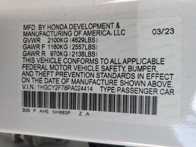 Photo 11 VIN: 1HGCY2F78PA024414 - HONDA ACCORD HYB 